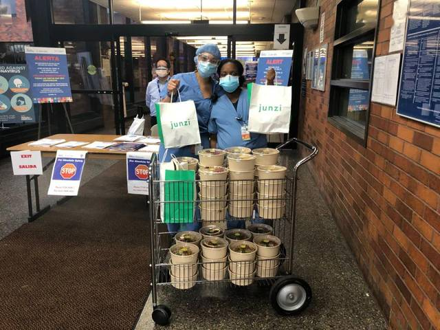 Livelihood scene under the New York epidemic: distribution a