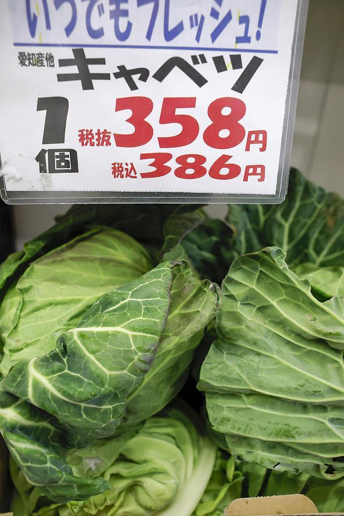 Japanese food prices rise, people's' basket of veg